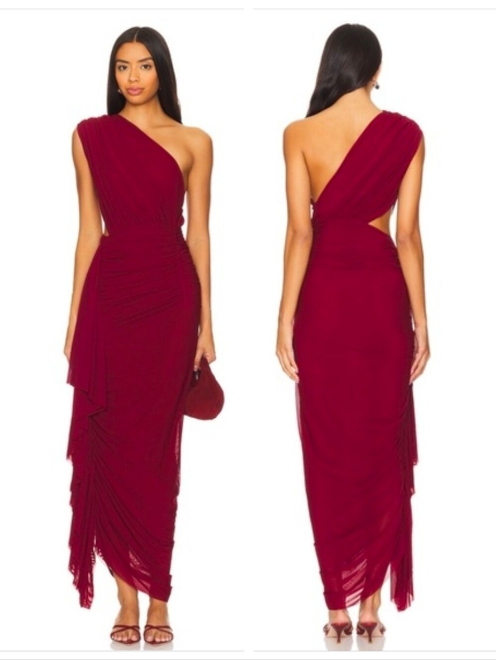 NWT superdown Juliet Midi Dress In Oxblood Size M